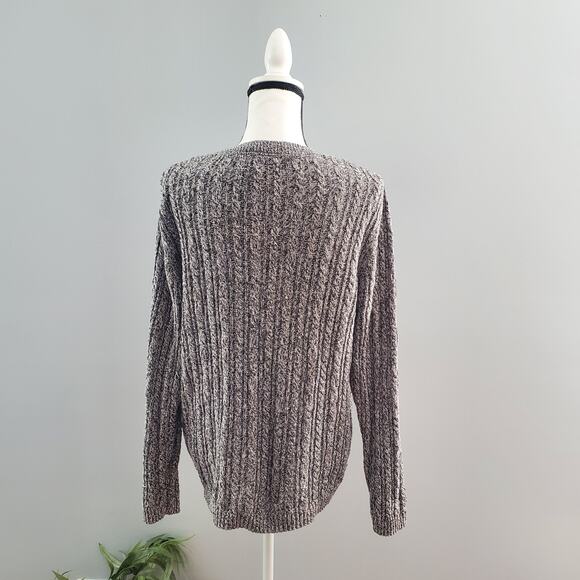 Croft & Barrow V-Neck Cable Knit Sweater L - Picture 2 of 7